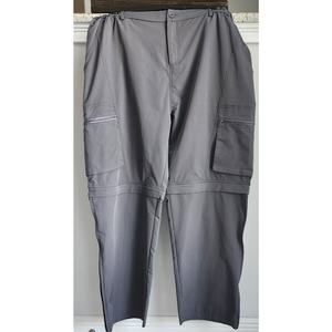 Gorpcore Men's Easy Convertible Cargo Water Resist Pant Asphalt Gray 2XL EUC